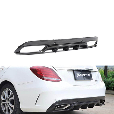 Реальный углеродный волокно задний бампер диффузер губы для Mercedes Benz W205 C250 Sport C43 C63 AMG 2015 2019