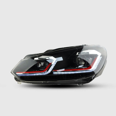 VW Golf 6 светодиодный фары DRL Сигнальная лампа HID Bi Xenon Автоаксессуары 2008-2012