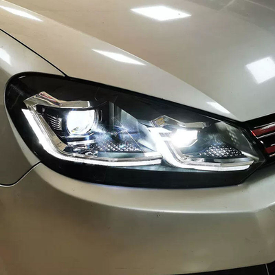VW Golf 6 светодиодный фары DRL Сигнальная лампа HID Bi Xenon Автоаксессуары 2008-2012