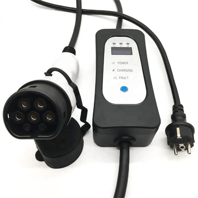 110V-240V AC Type 2 Электромобильное портативное зарядное устройство для электромобилей с регулируемым током Schuko