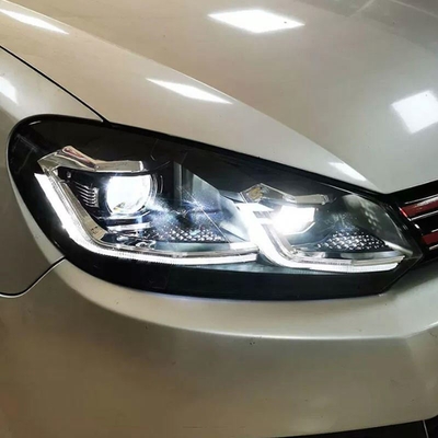 Golf 6 Фары 2009-2012 светодиодный проектор линза динамический сигнал Drl Автомобильные аксессуары