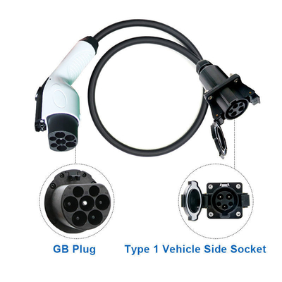 Адаптер для зарядки электромобилей GBT EV J1772 на розетку GBT для зарядки 1 фазы портативной розетки типа 1