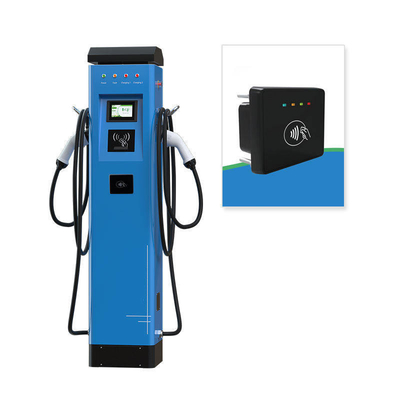 OCPP 1.6 Двойные пушки 22Kw Тип 2 Тип 1 Поверхная стоячая станция зарядки AC Ev с оплатой POS