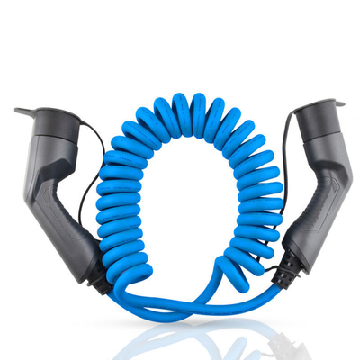 16A/32A TPU Type 2 EV Car Charger Connector Charging Coiled Cable для стабильной зарядки